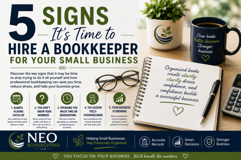 5 signs it’s time to hire a bookkeeper for your small business