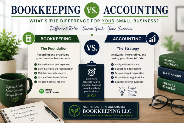 Bookkeeping vs accounting differences for small business owners