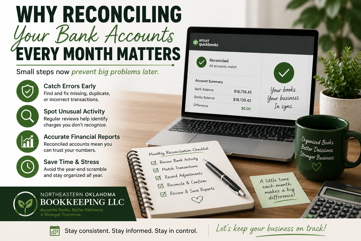 Why monthly bank reconciliation matters for small businesses