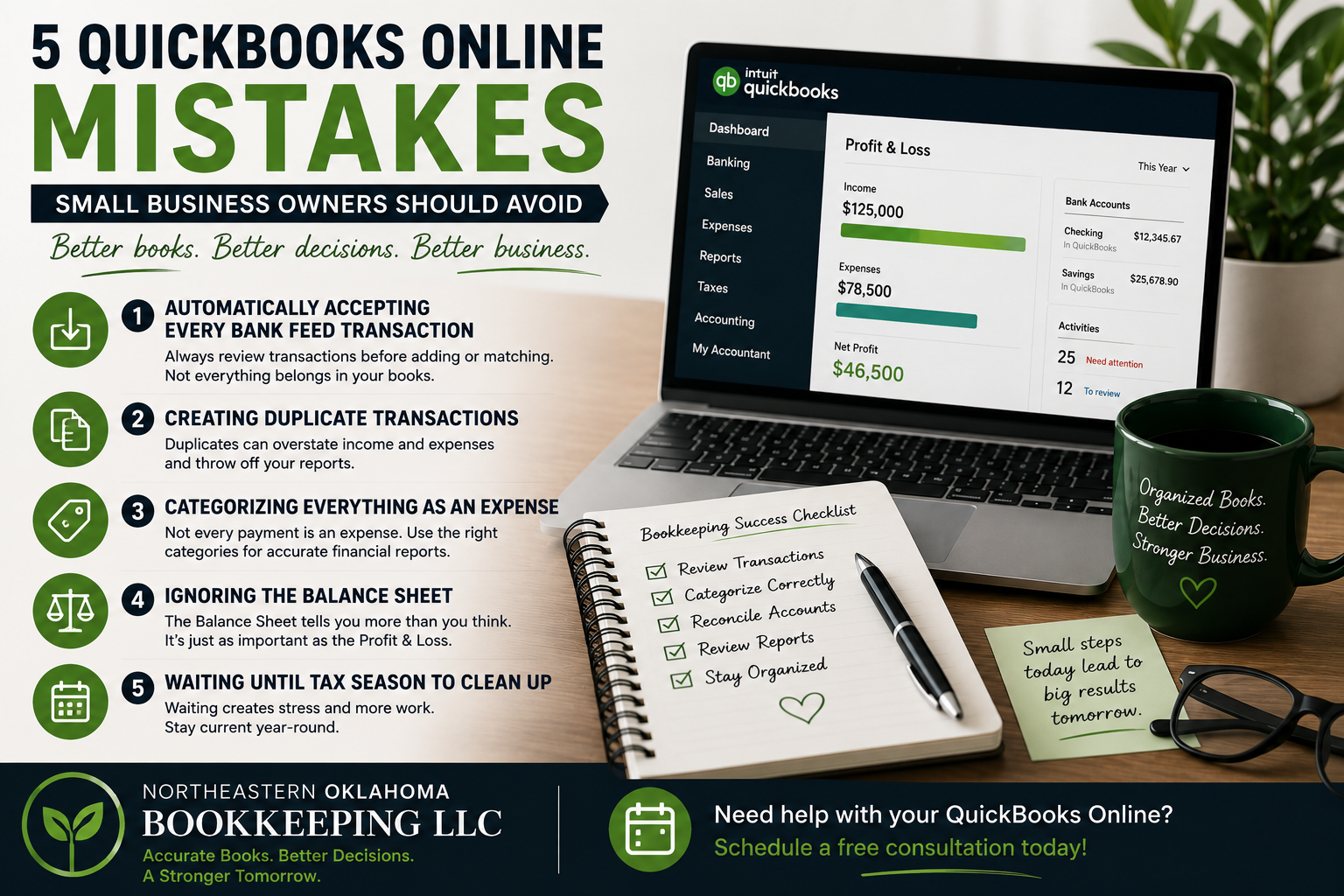 5 QuickBooks Online mistakes small business owners should avoid